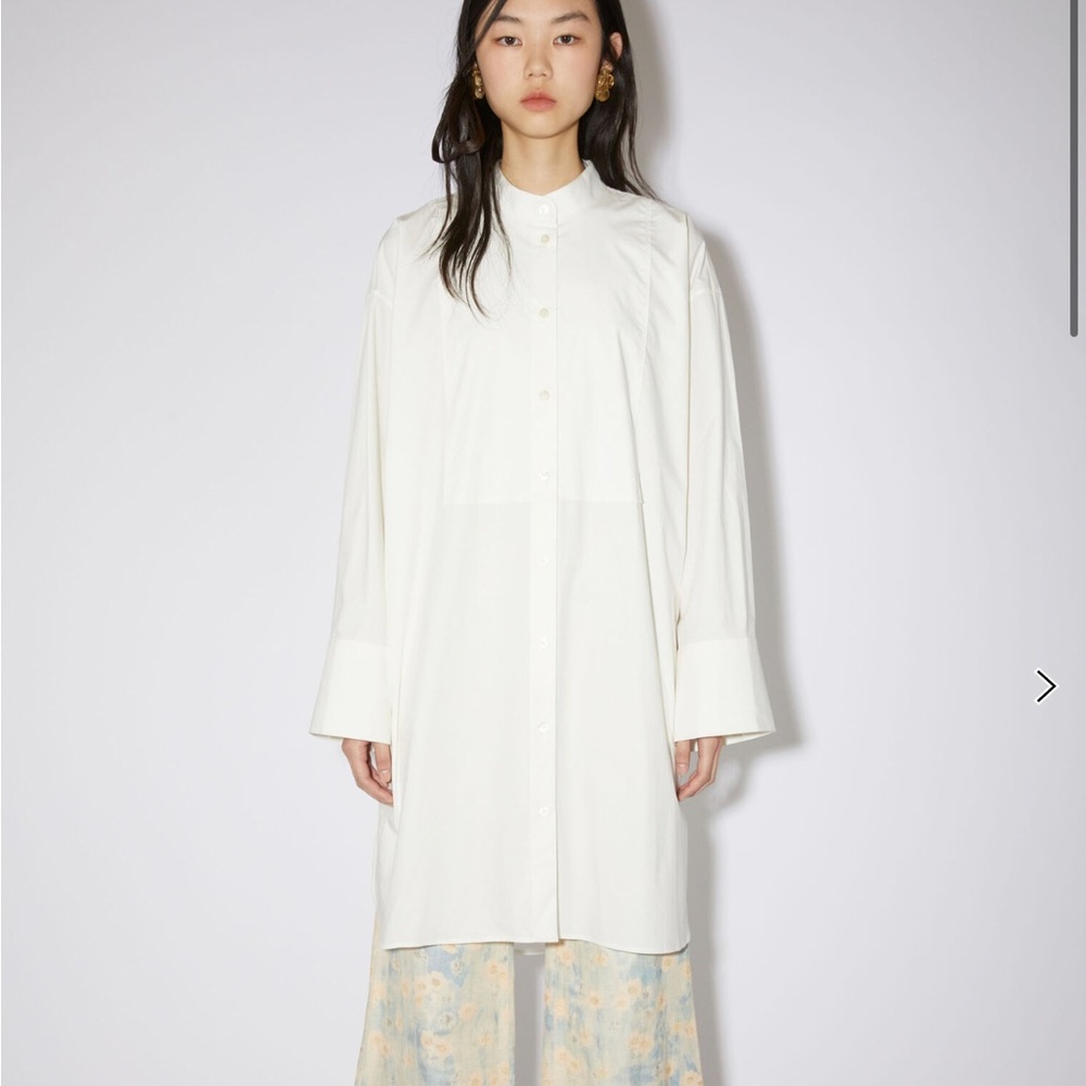Acne Studios White Long Blouse Top (34) Oversized Or Dress